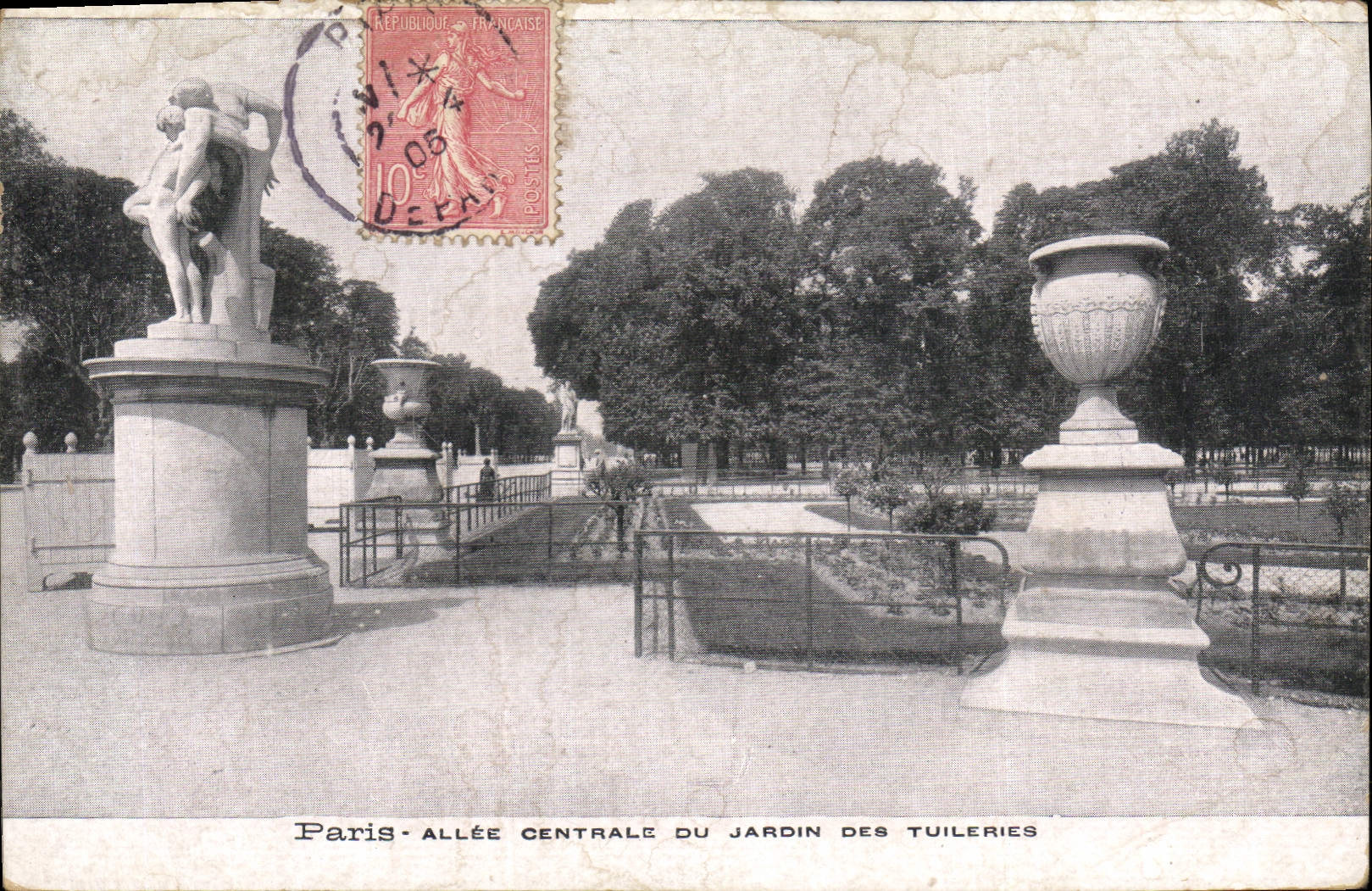 CPA Paris Allee Centrale du Jardin des Tuileries