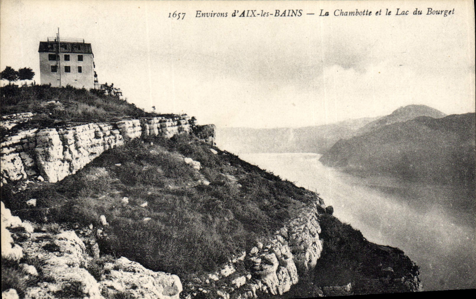 CPA Environs d'Aix les Bains La Cathedrale et le Lac du Bourget