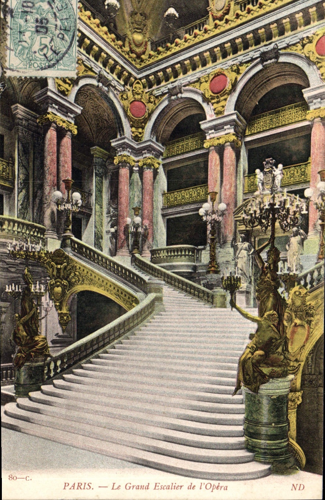 CPA Paris Le Grand Escalier de l'Opera