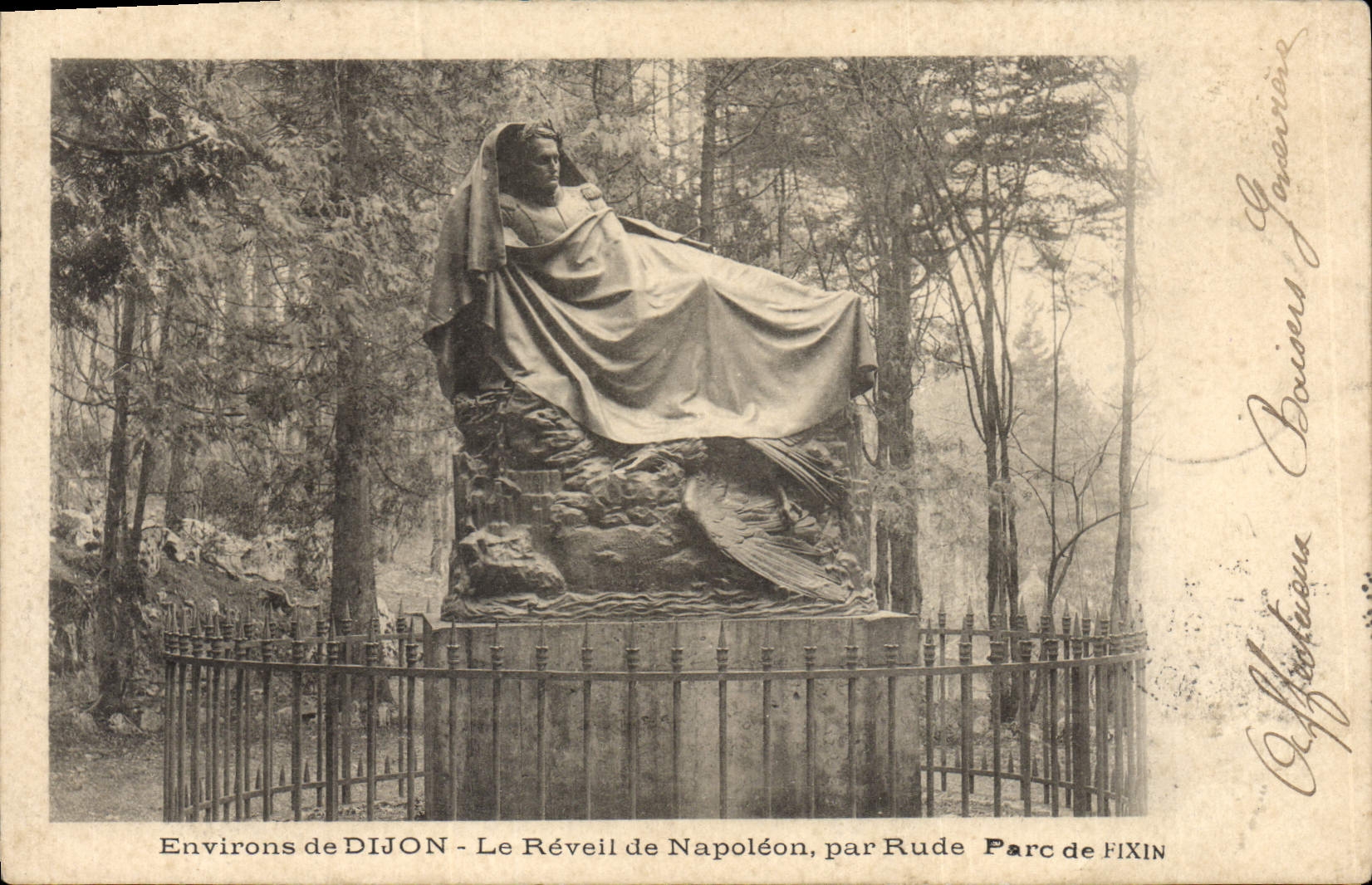 CPA Environs de Dijon Le Reveil de Napoleon par Rude Parc de Fixin
