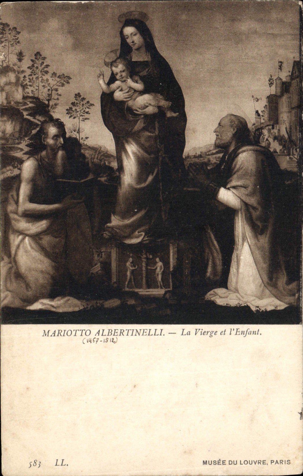 CPA Mariotto Albertinelli La Vierge et l'Enfant Paris Musee du Louvre