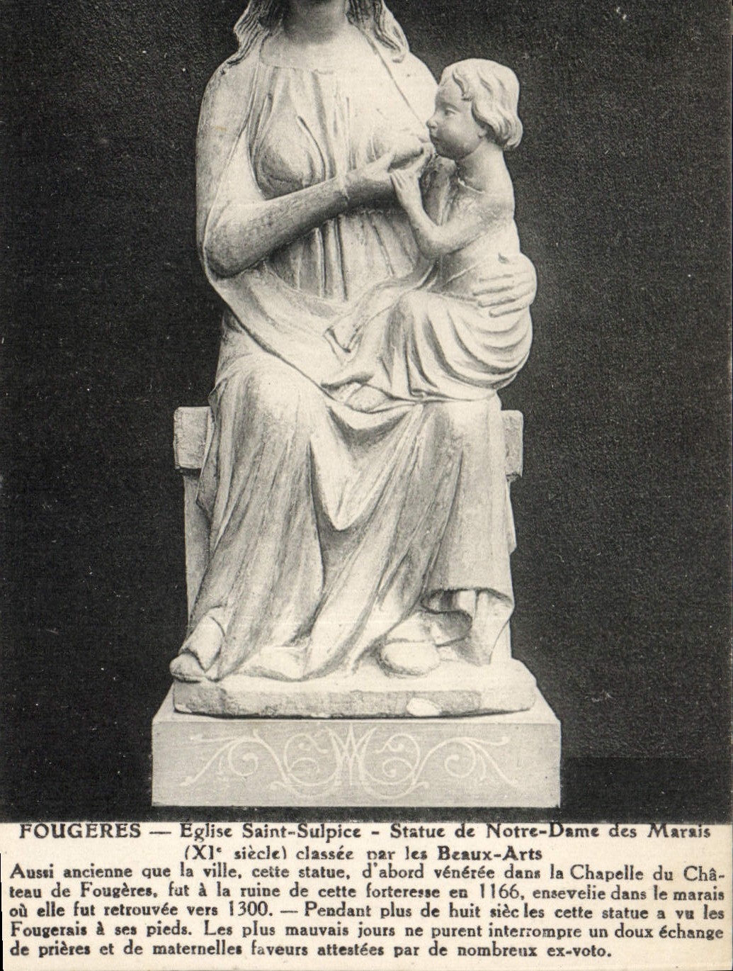 CPA Fougeres Eglise Saint Sulpice de Notre Dame des Marais (XIe siecle) classee par les Beaux Arts