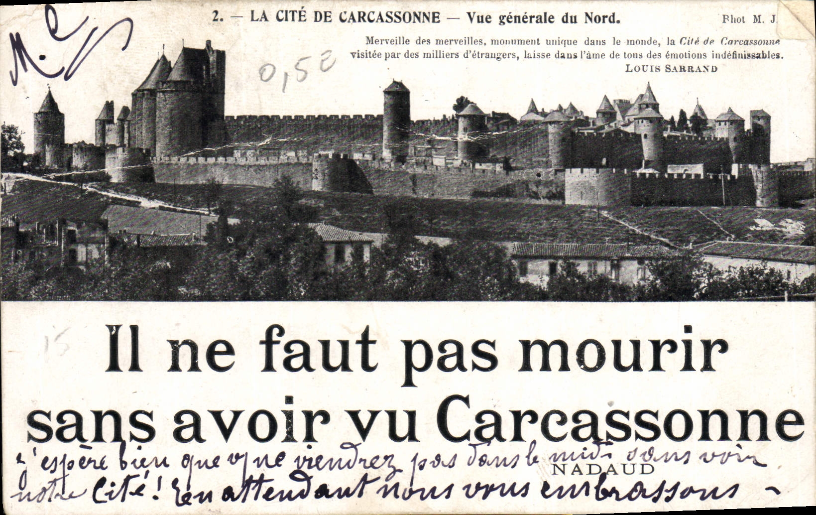 CPA La Cite de Carcassone Vue generale du Nord