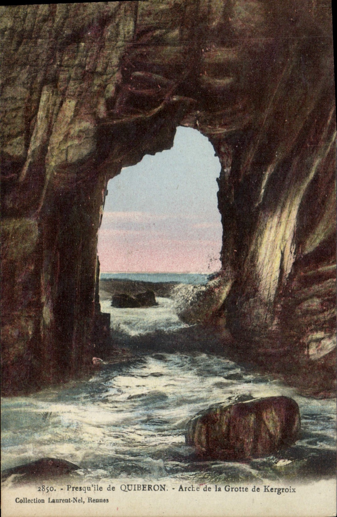 CPA Presqu'ile de Quiberon Arche de la Grotte de Kergroix