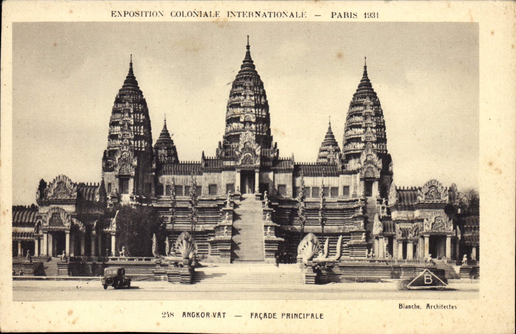 CPA Paris Exposition Coloniale Internationale d'Angkor Vat Facade Principale