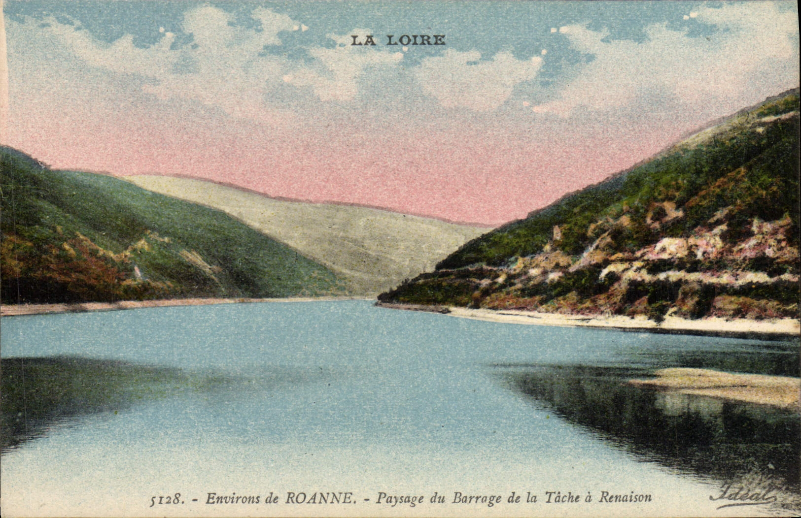 CPA La Loire Environs de Roanne Paysage du Barrage de la Tache a Renaison