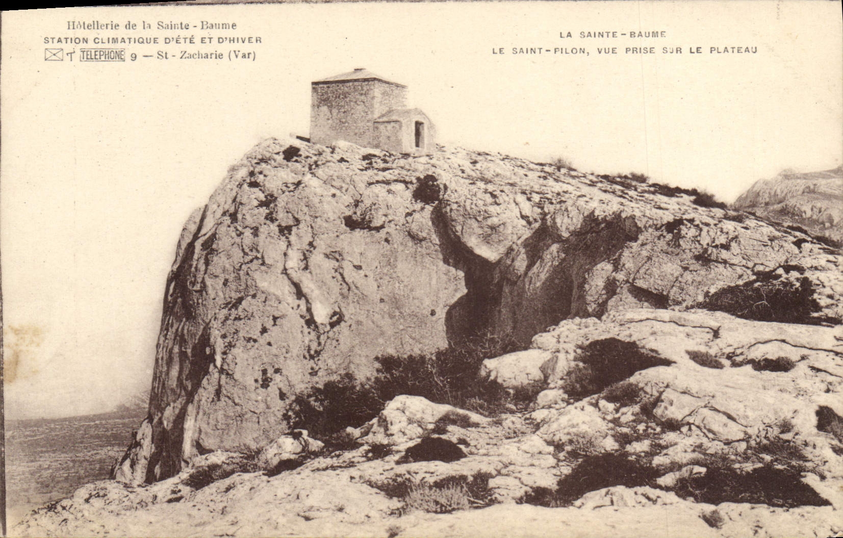 CPA Hotellerie de la Sainte Baume Station d'ete et d'Hiver St Zacharie (Var) Le Saint Pilon Vue pris