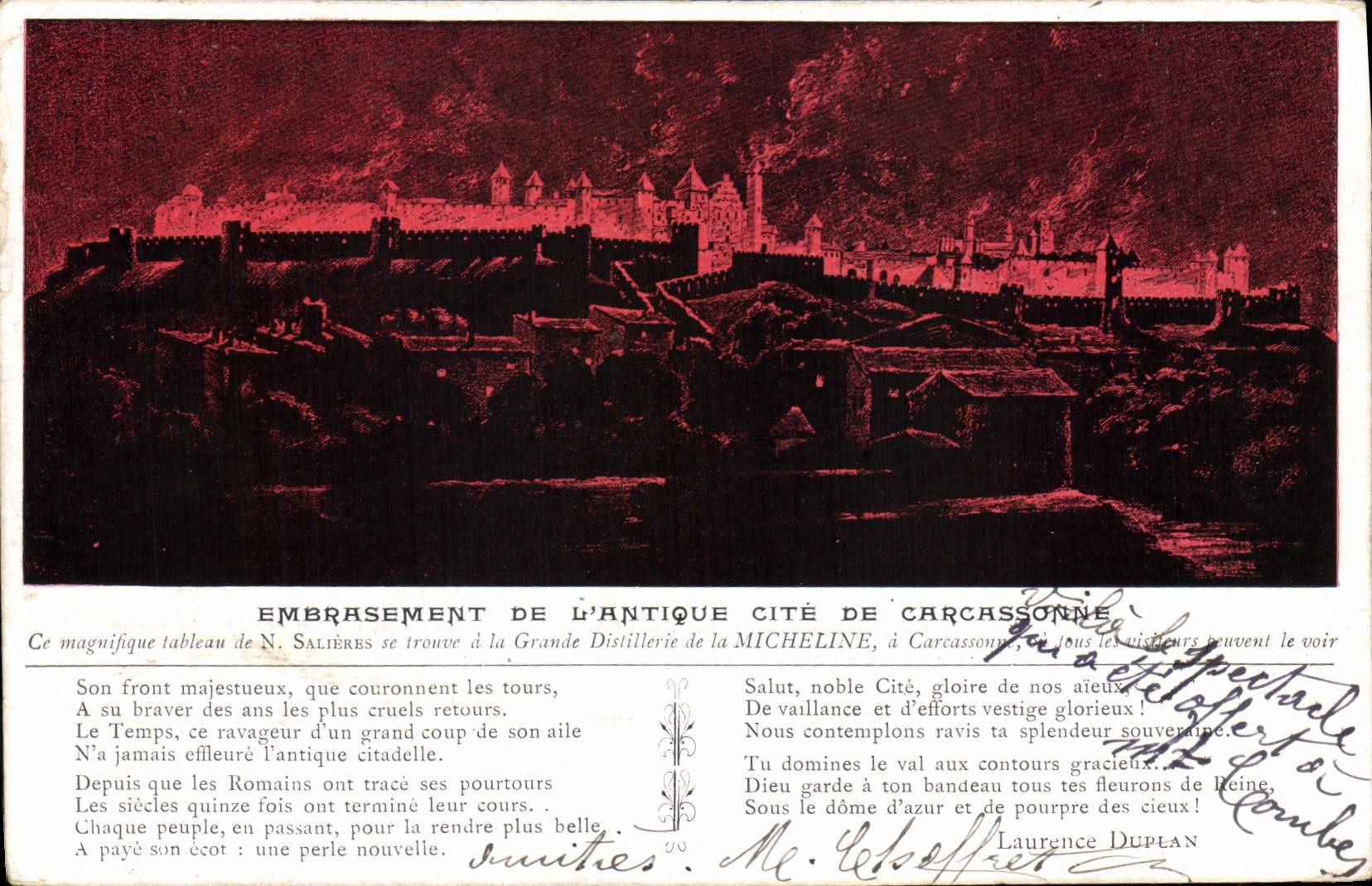 CPA Embrassement de l'Antique cite de Carcassone