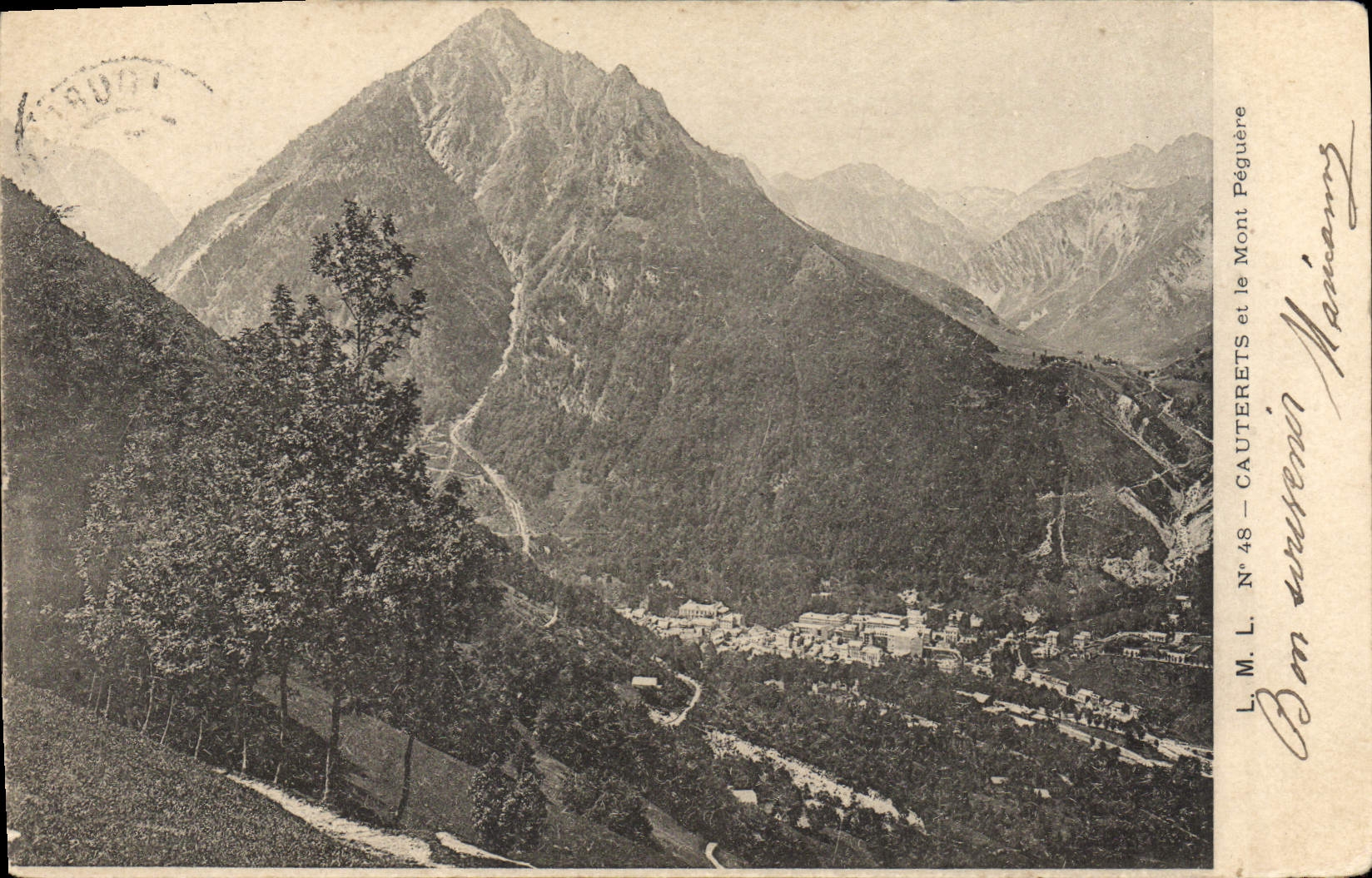 CPA Cauterets et la Mont Peguere