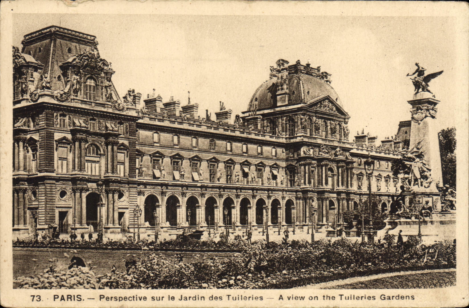CPA Paris Perspective sur le Jardin des Tuileries