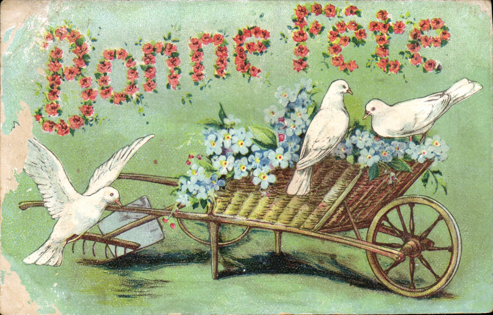 CPA Fantaisie Fleurs ColombesBonne Fete