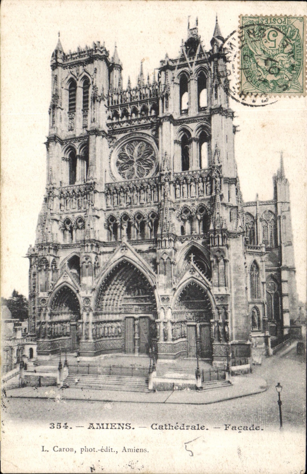 CPA Amiens Cathedrale Facade