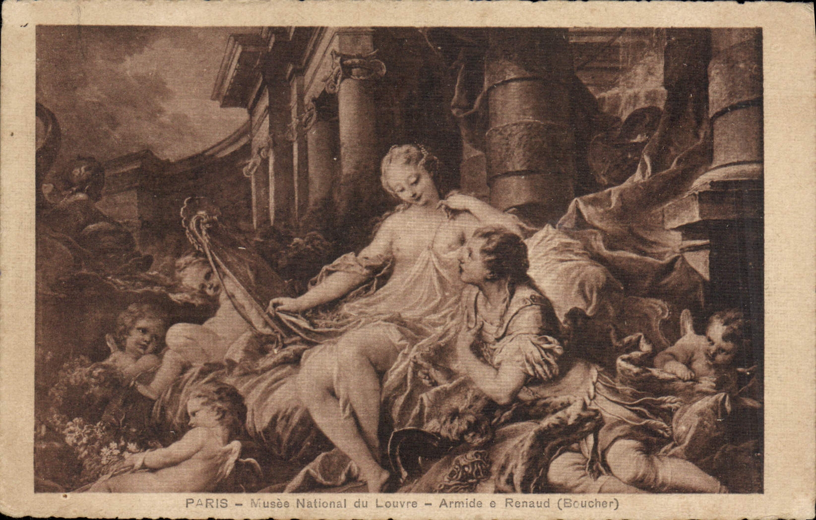 CPA Paris Musee National du Louvre Armide et Renaud (Boucher)