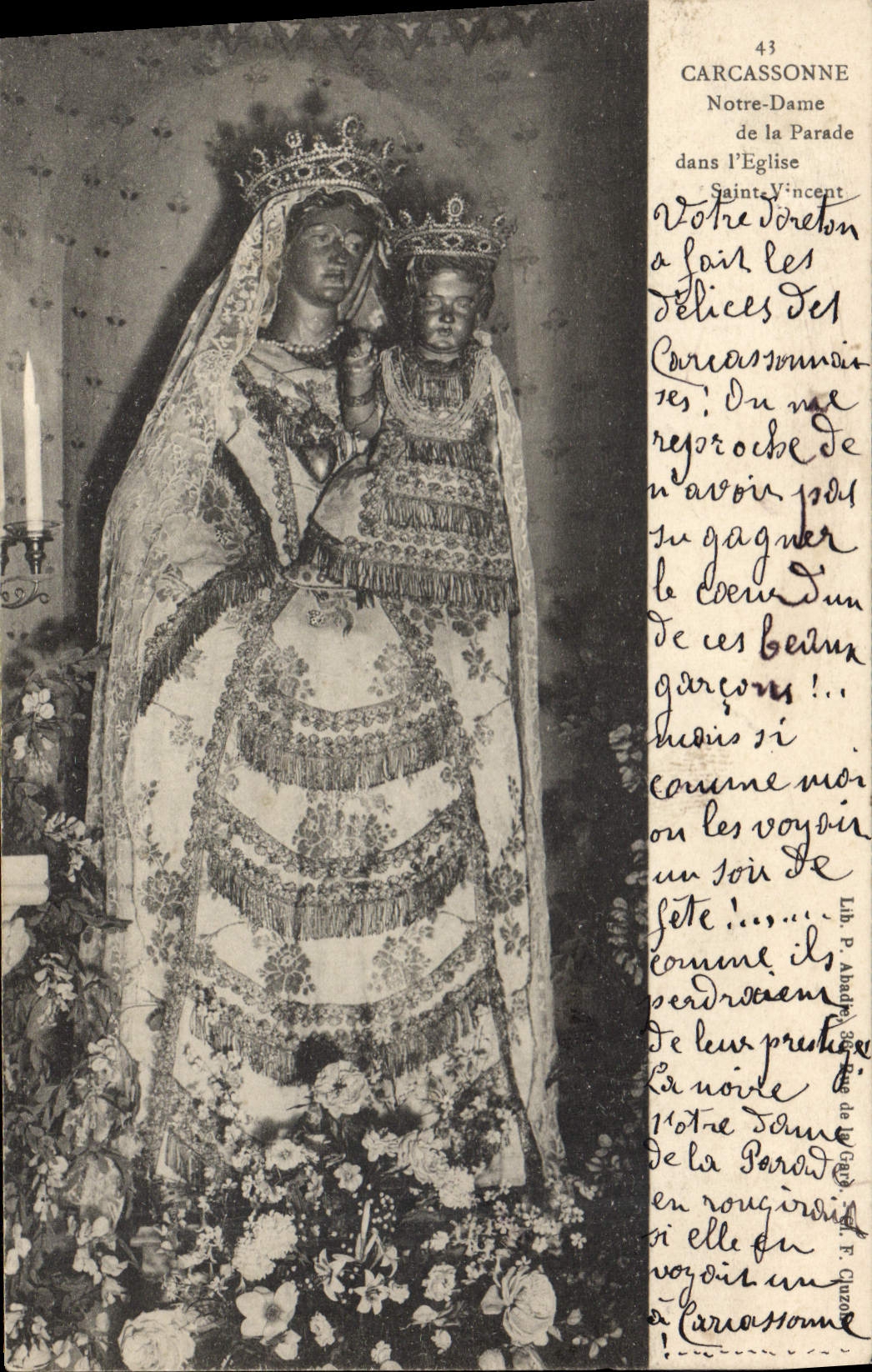 CPA Carcassonne Notre Dame de la Parade dans l'Eglise Saint Vincent