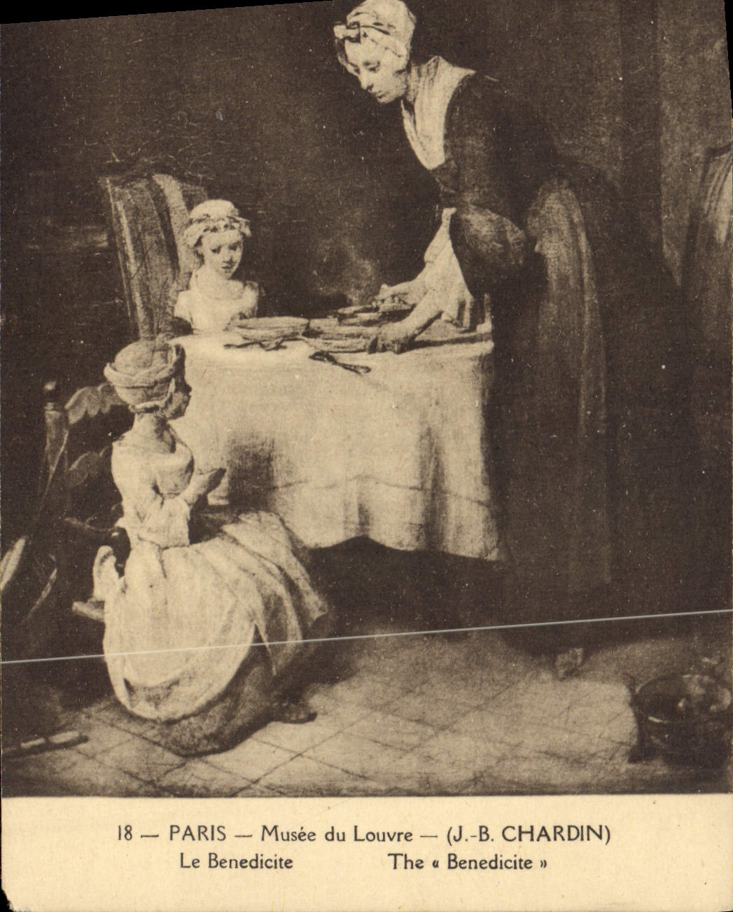 CPA Paris Musee du Louvre (J B Chardin) Le Benedicite