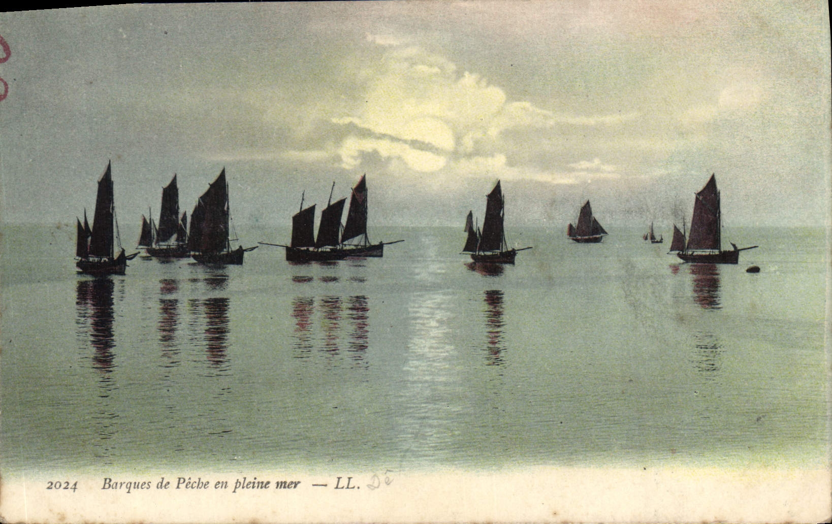 CPA Barque de Peche en pleine mer