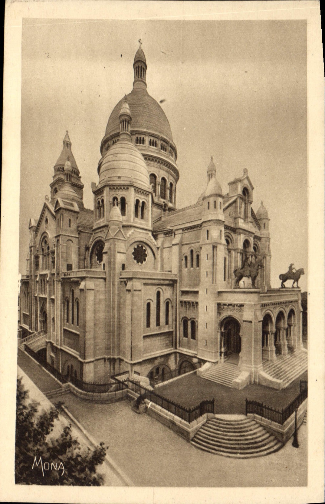 CPA Les Petit Tableau de Paris La Basilique du Sacre Coeur a Monimartre Oeuvre de L Magne