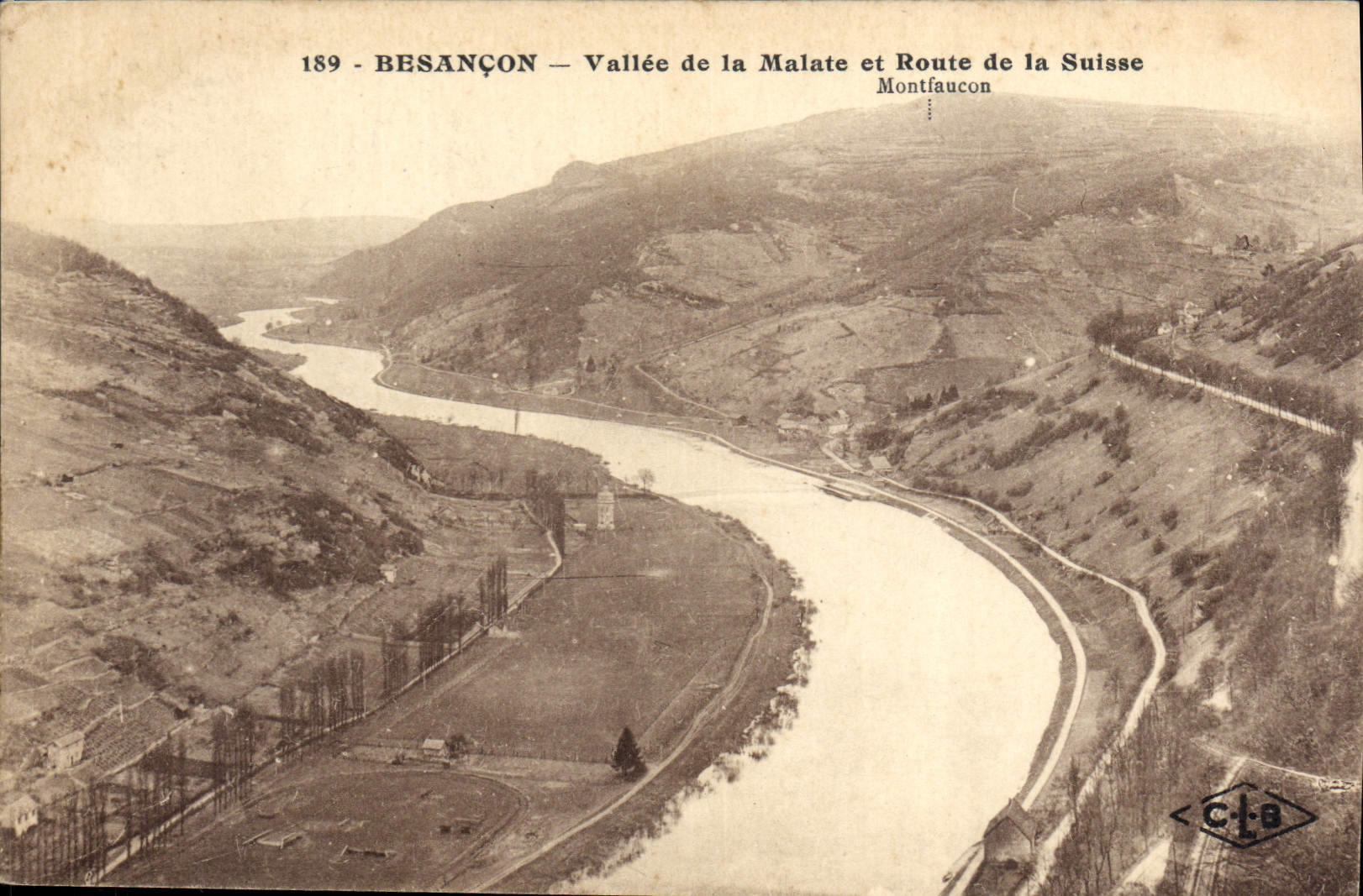 CPA Besancon Vallee de la Malate et Route de la Suise