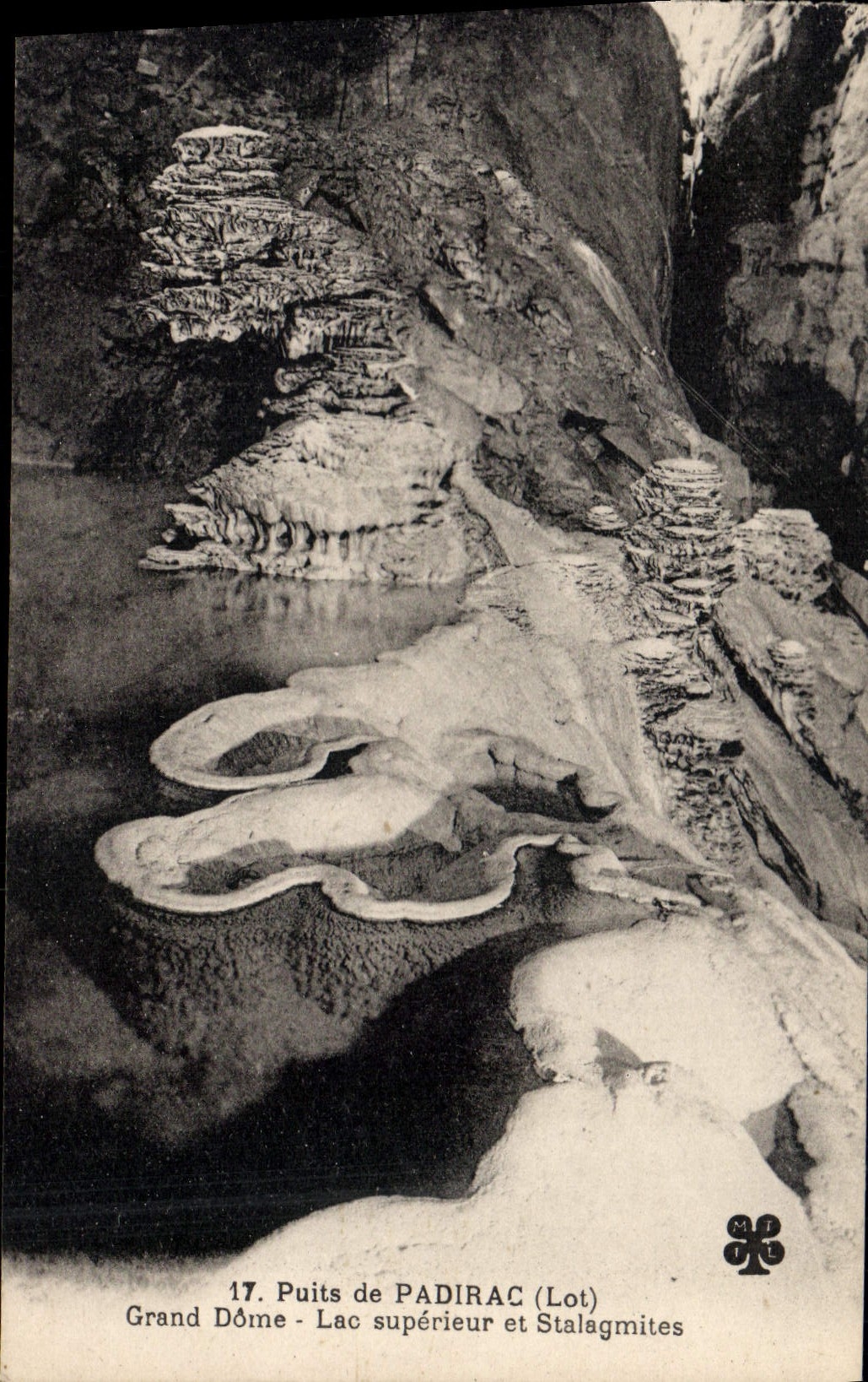 CPA Puits de Padirac (Lot) Grand Dome Lac superieur et Stalagmites