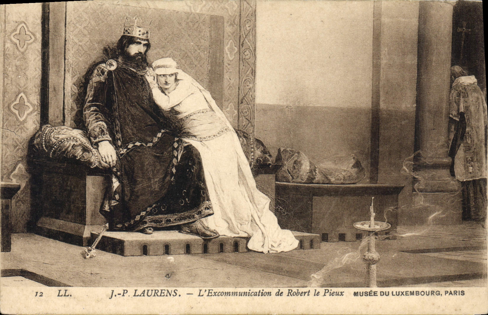 CPA J P Laurens L'Excommunication de Robert le Pieux Musee de Luxembourg P