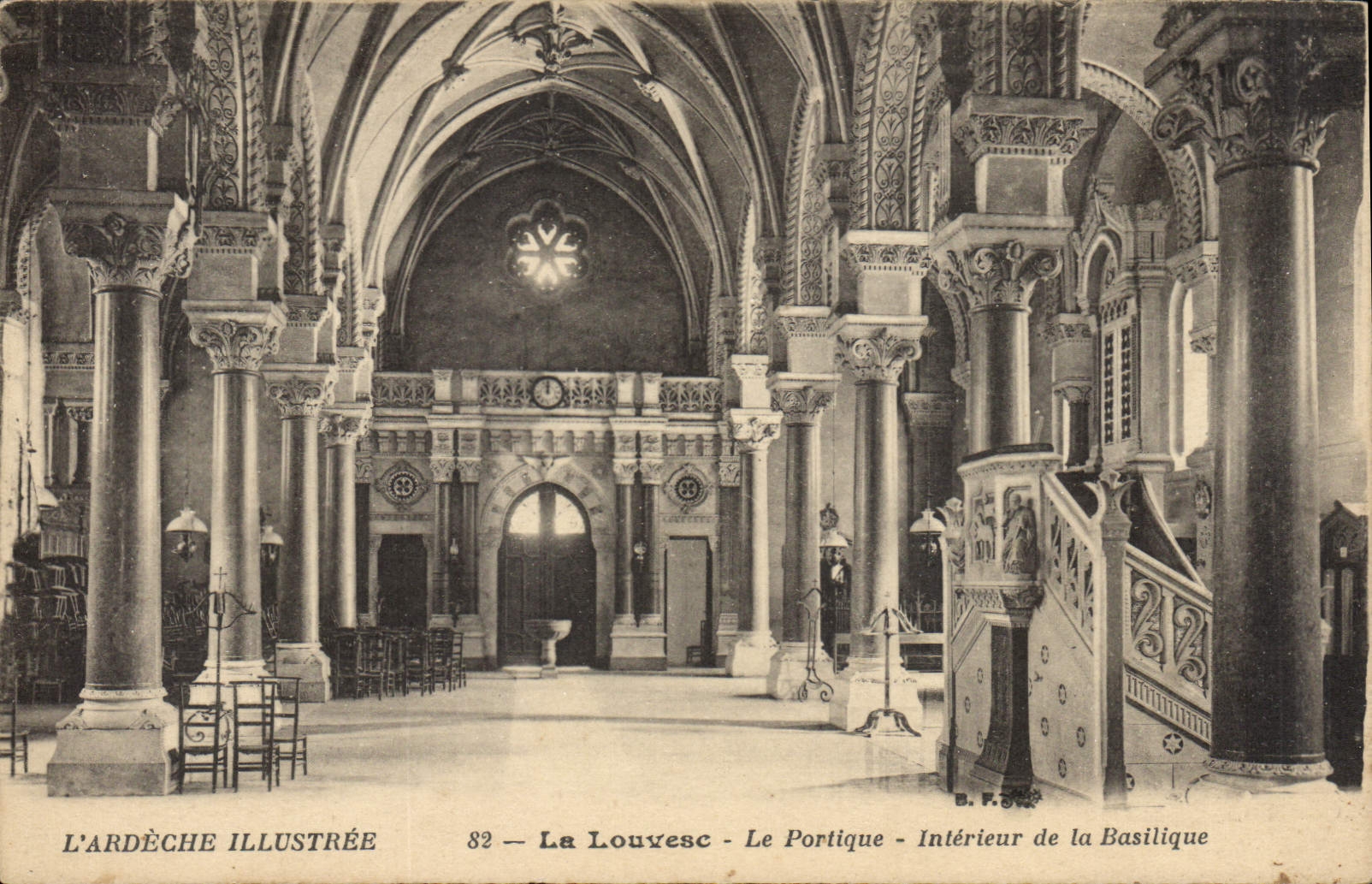 CPA L'ardeche Illustree La Louvesc Le Portique Interieur de la Basilique
