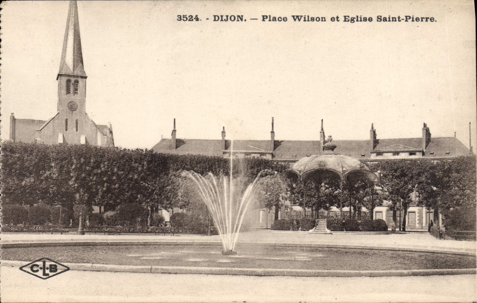 CPA Dijon Place Wilson et Eglise Saint Pierre