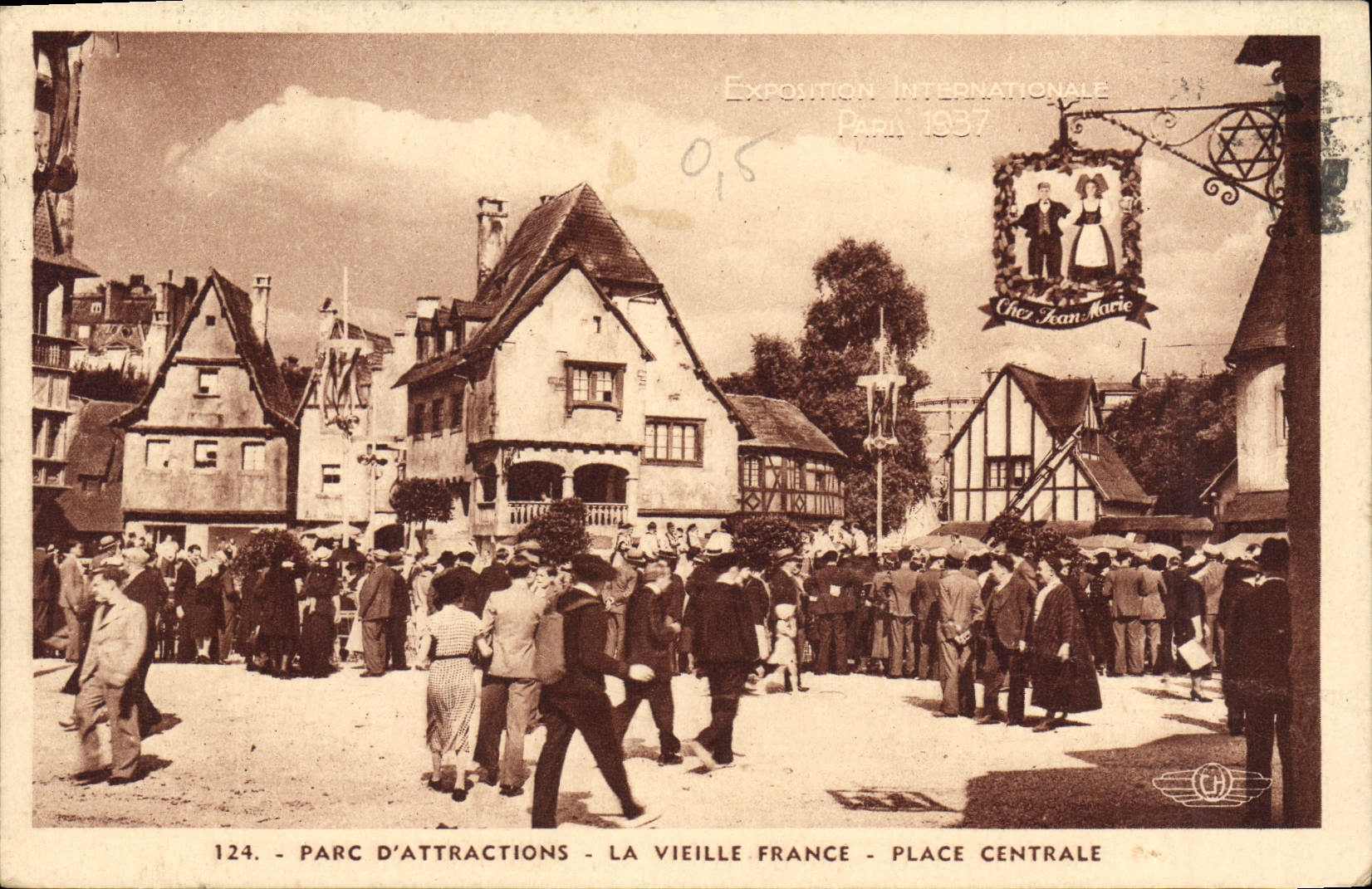 CPA Parc d'Attractions La Vieille France Place Centrale Paris