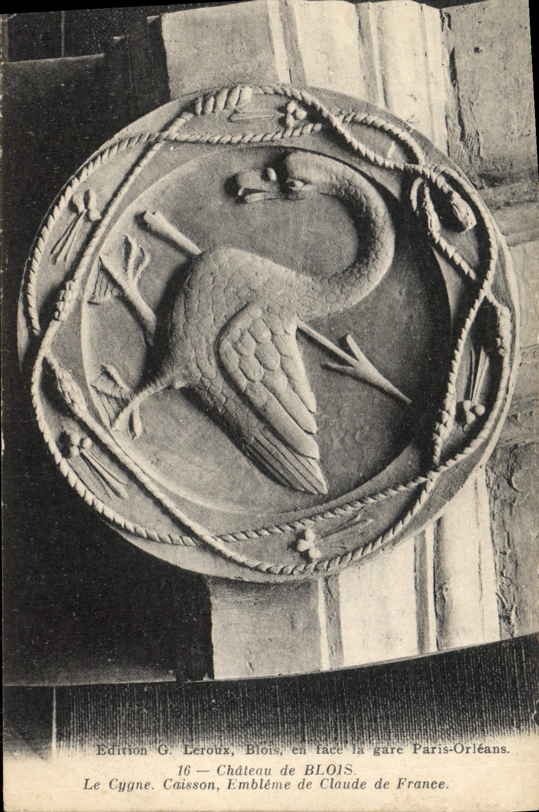 CPA Chateau de Blois Le Cygne Caisson Embleme de Claude de France