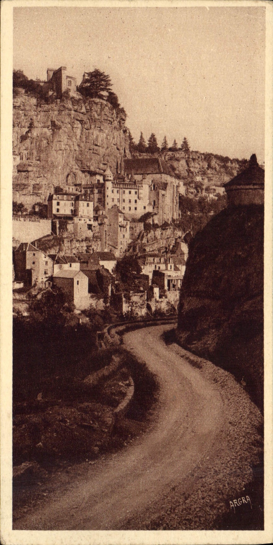 CPA Rocamadour vu de la route de Cahors