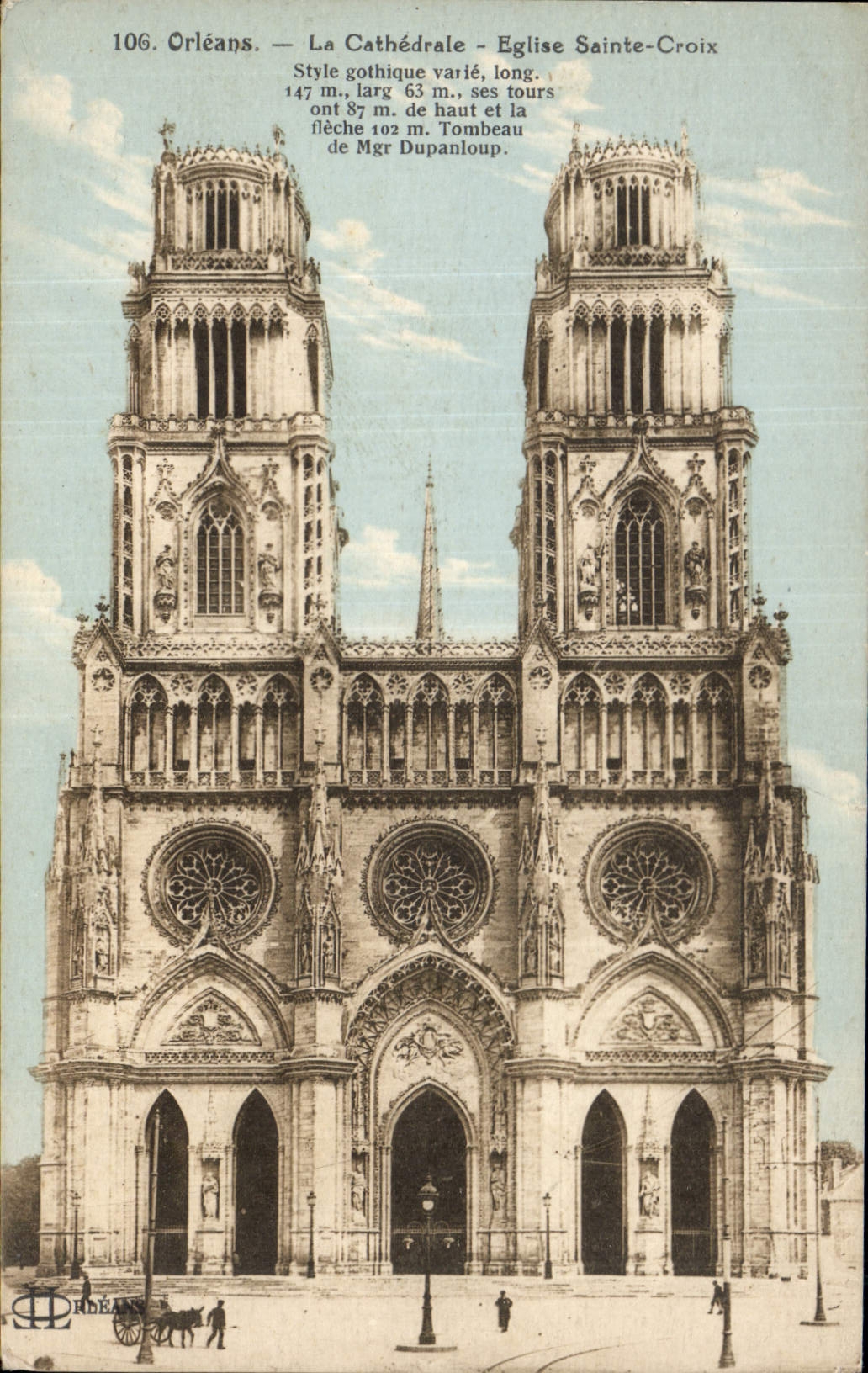 CPA Orleans La Cathedrale Eglise Sainte Croix