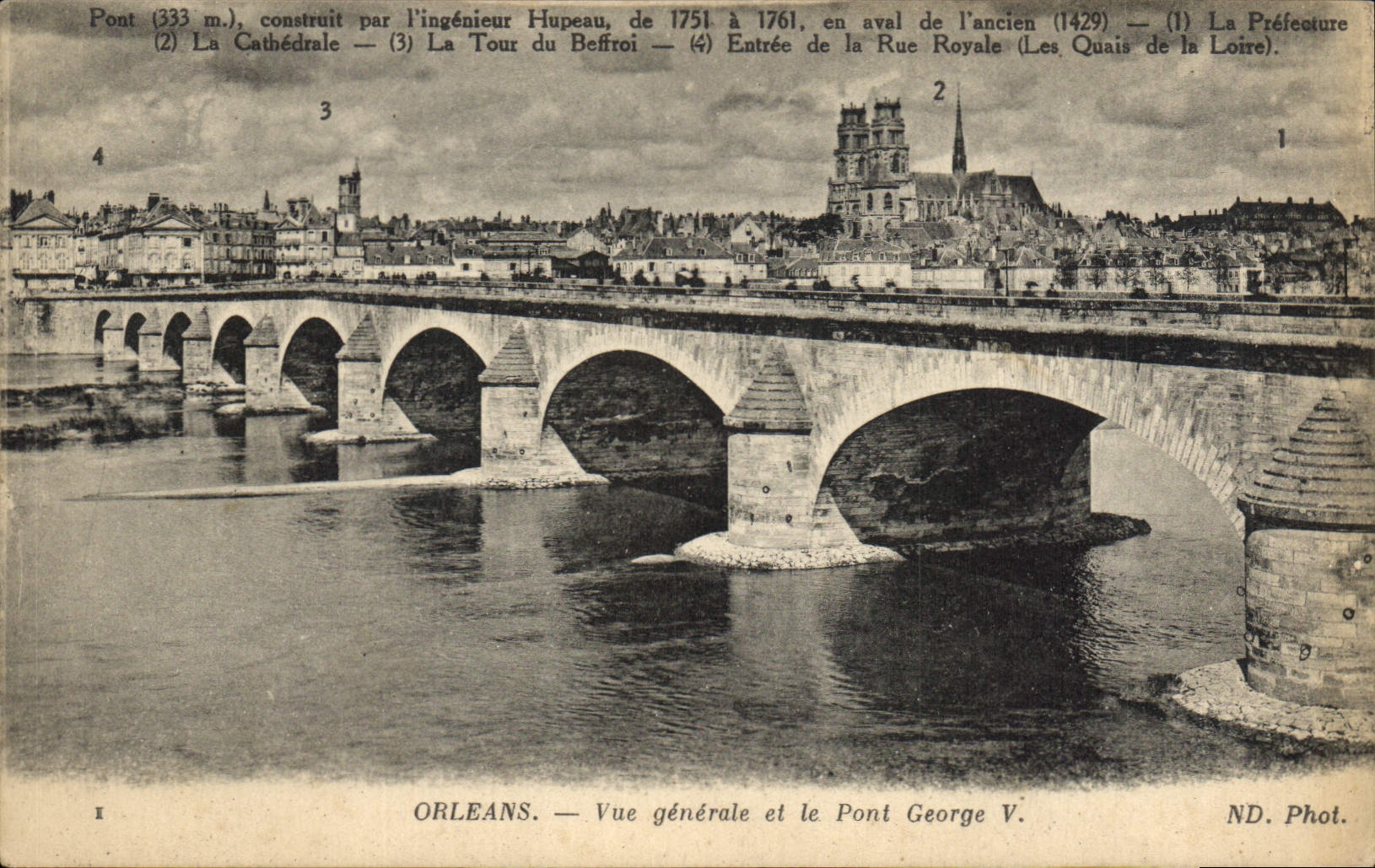 CPA Orleans Vue generale et le Pont George V