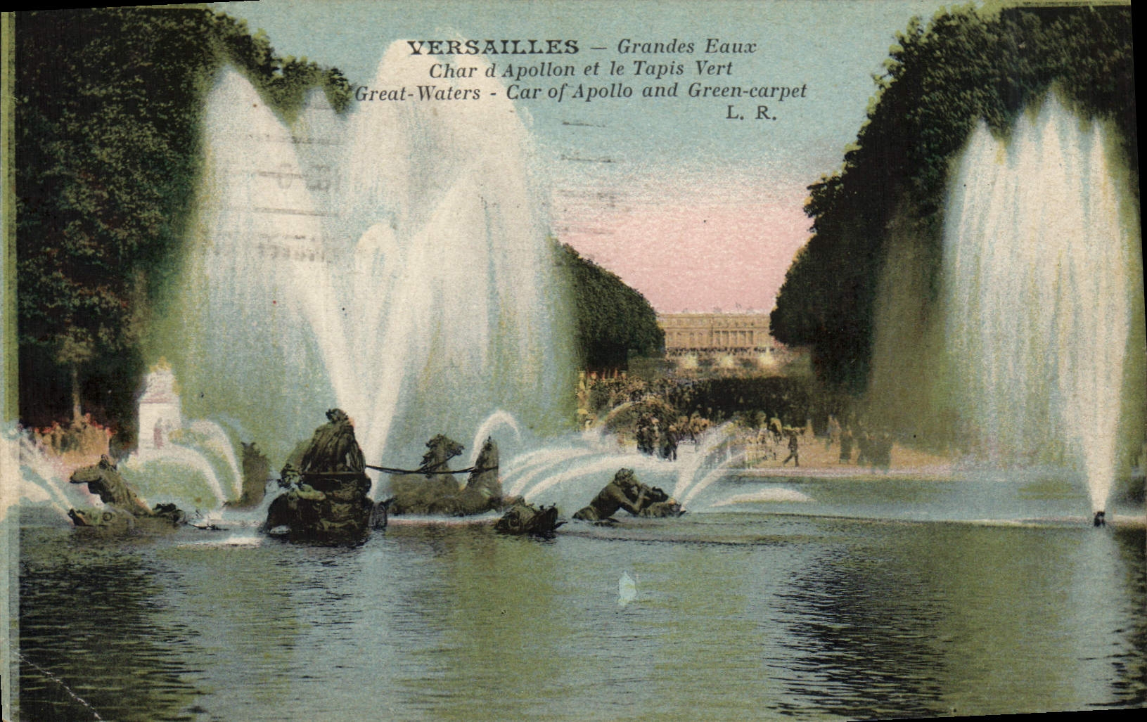 CPA Versailles Grandes Eaux Char d'Apollon et le Tapis Vert