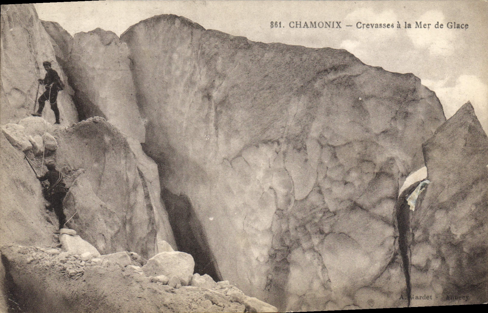CPA Chamonix Crevasses a la Mer de Glace