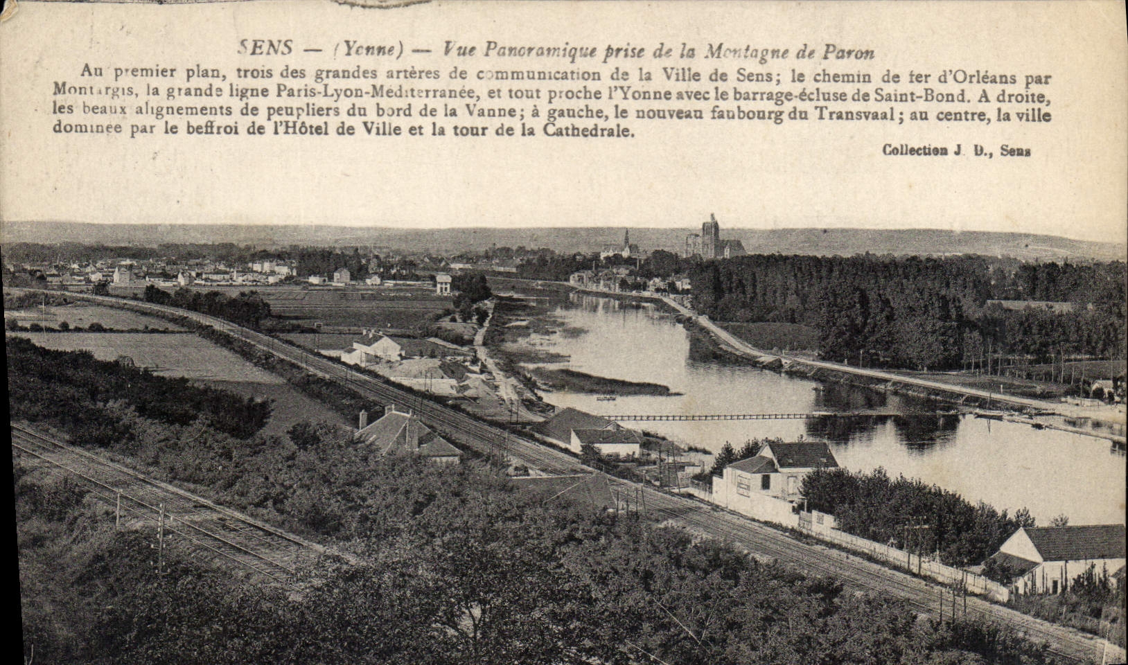 CPA Sens (Yonne) Vue Panoramique prise de la Montagne de Paron