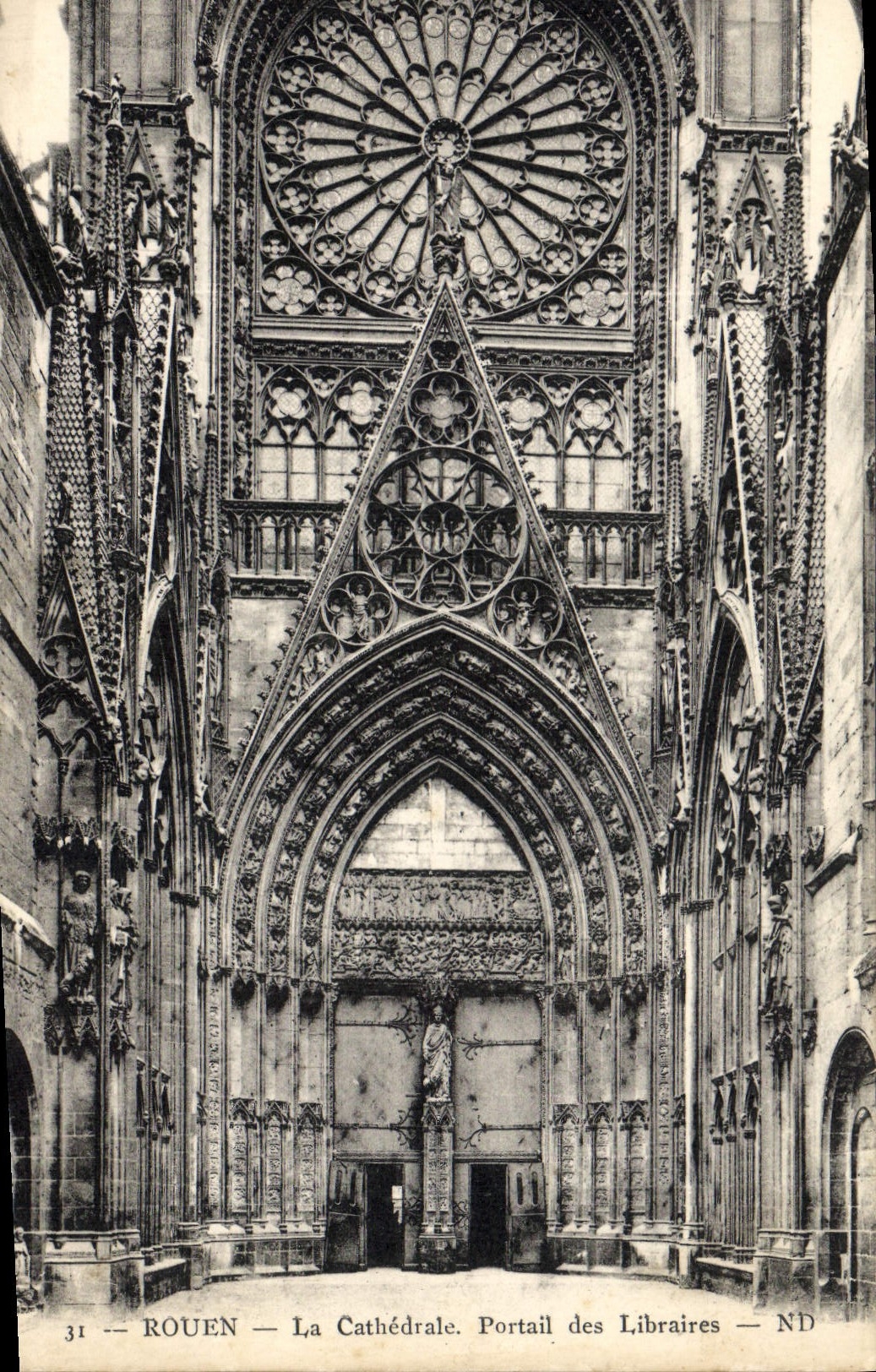 CPA Rouen La Cathedrale Portail des Libraires