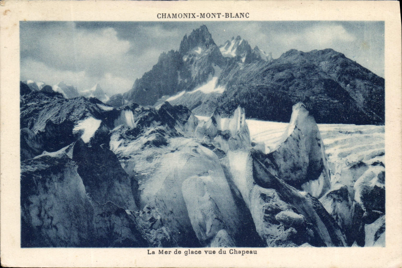 CPA Chamonix Mont Blanc La Mer de glace vue du Chapeau