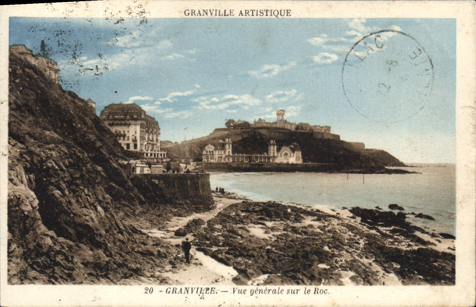 CPA Granville Vue generale sur le Roc