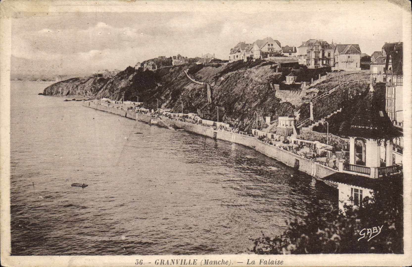 CPA Granville (Manche) La Falaise