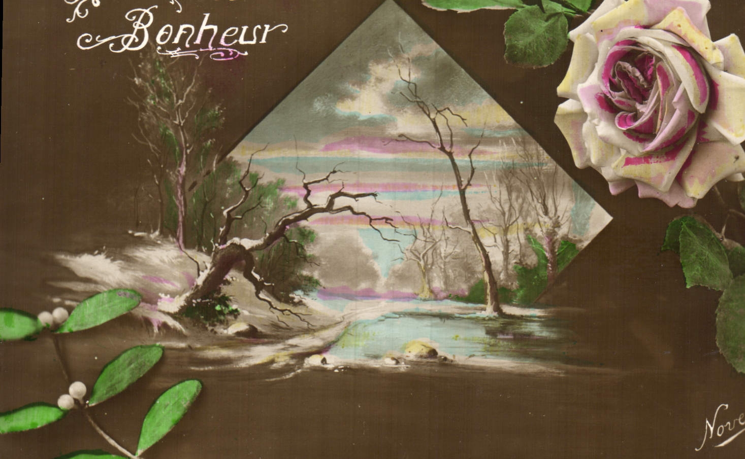 CPA Bonheur Fleurs