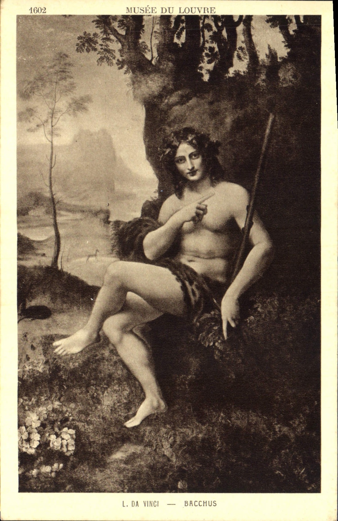 CPA Musee du Louvre L Da Vinci Bacchus