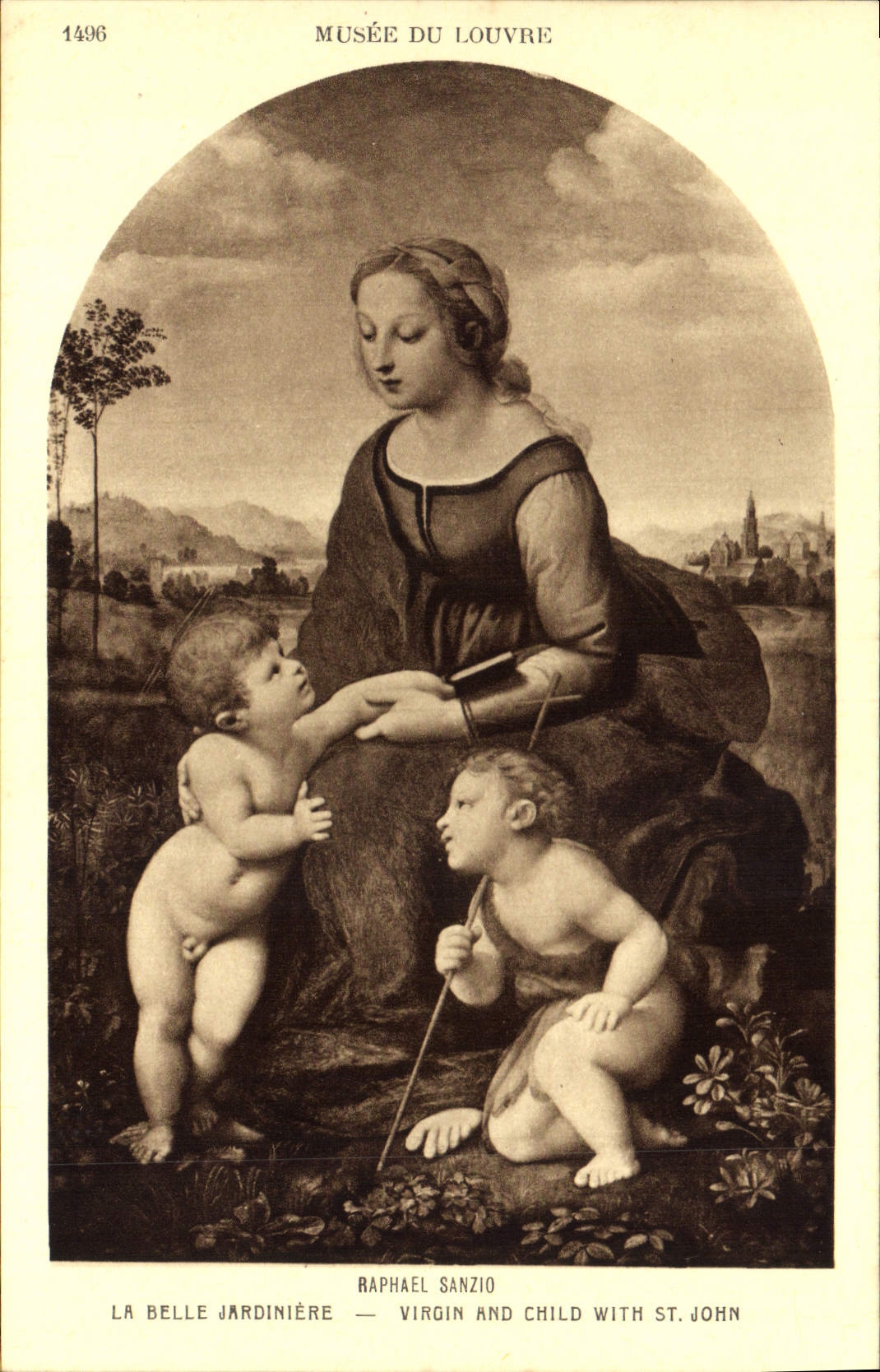 CPA Musee du Louvre Raphael Sanzio La Belle Jardiniere