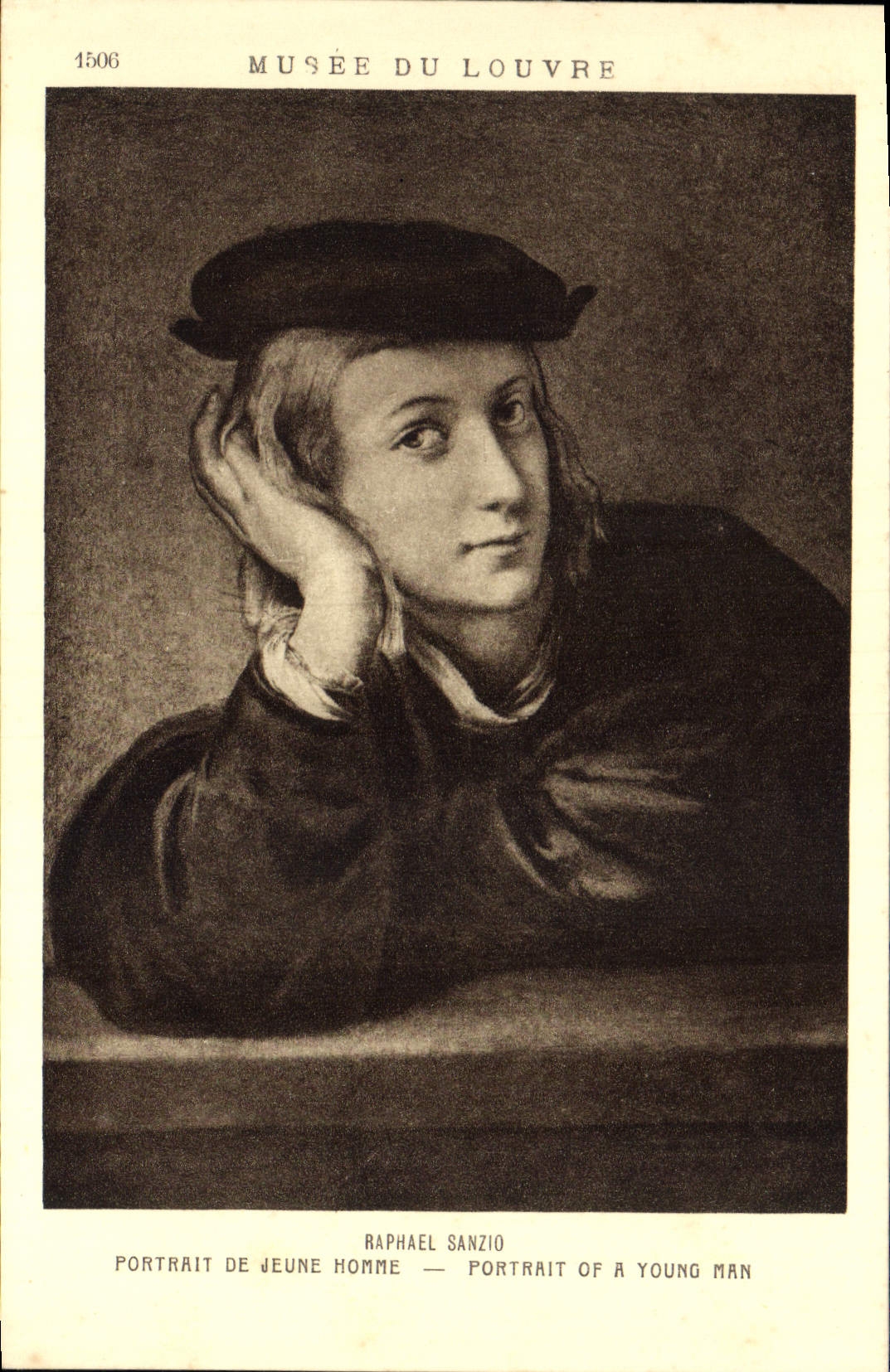 CPA Musee du Louvre Raphael Sanzio Portrait de Jeune Homme