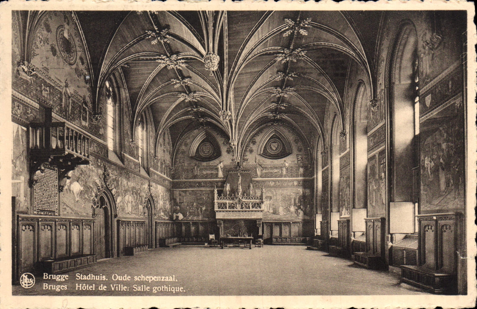 CPA Bruges Hotel de Ville Salle gothique