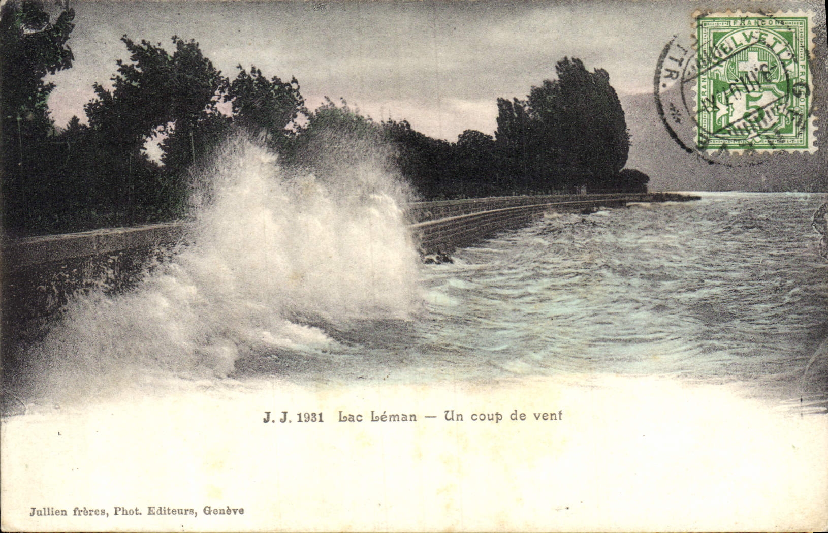 CPA Lac Leman Un coup de vent