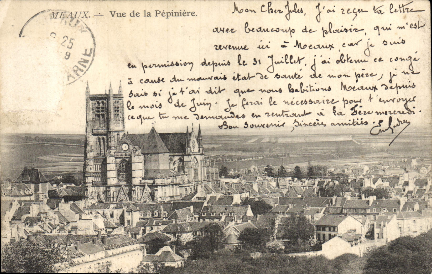 CPA Meaux Vue de la Pepiniere