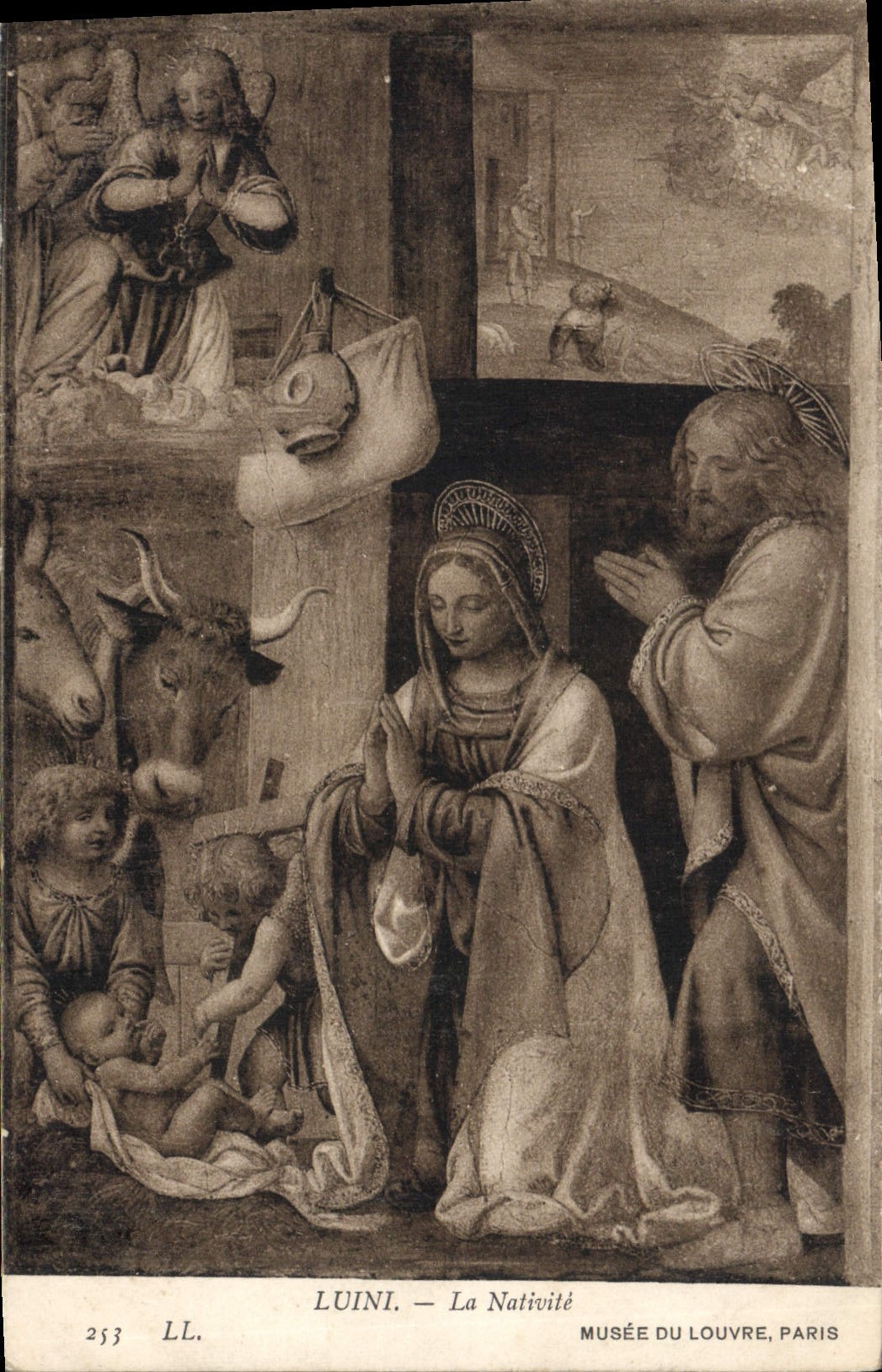 CPA Luini La Nativite Musee du Louvre Paris