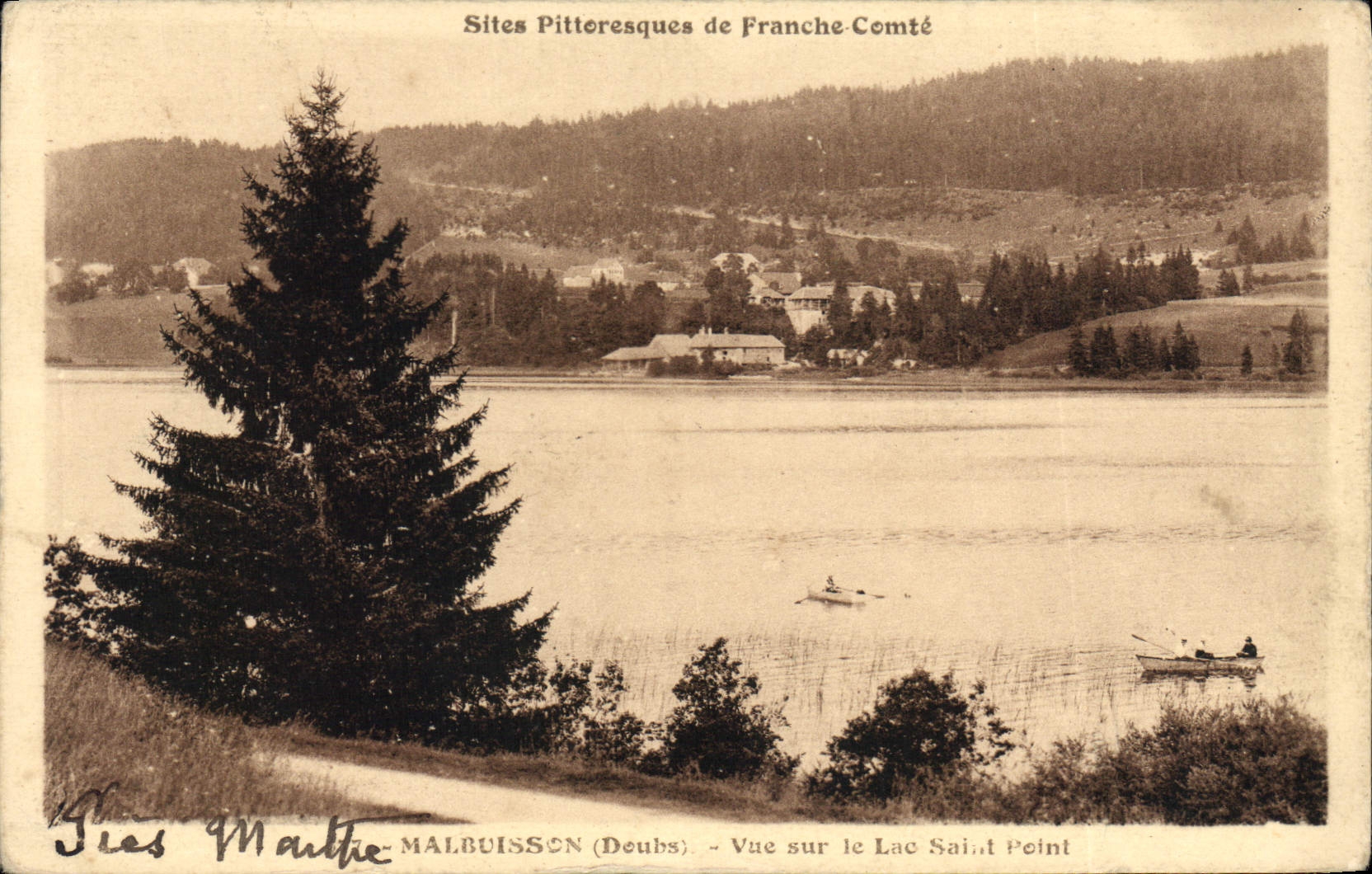 CPA Malbuisson Doubs Vue sur le point 