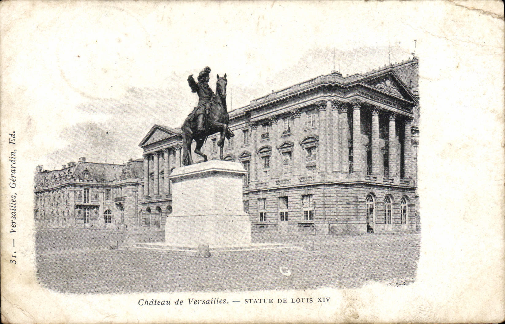 CPA Chateau de Versailles statue de Louis XIV 