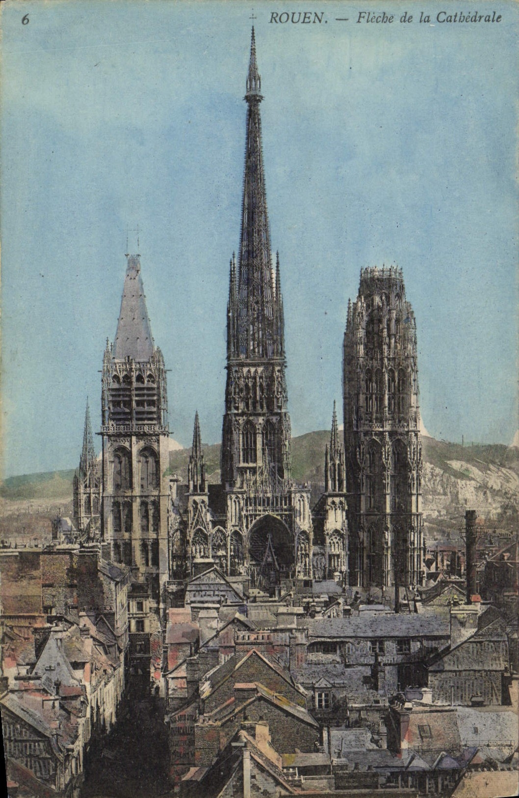 CPA Rouen Fleche de la Cathedrale 