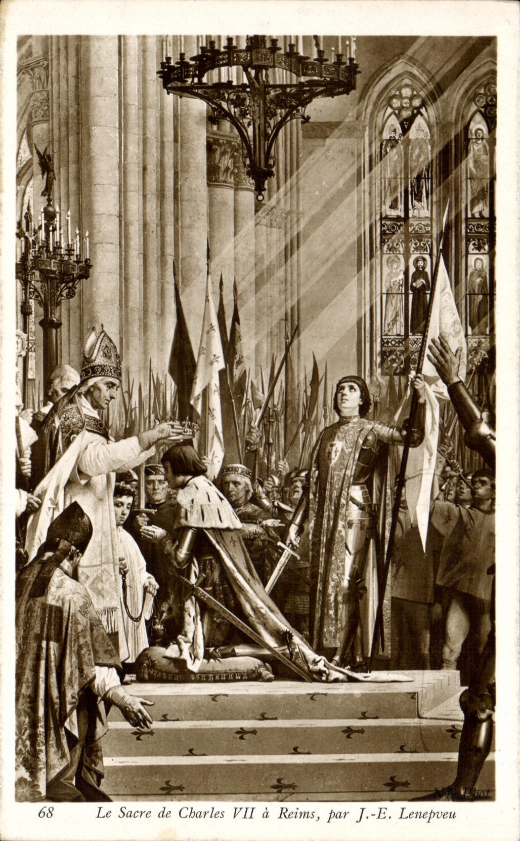 CPA Le sacre de Charles VII a Reims 